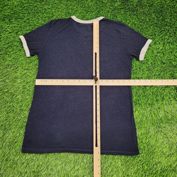 Disney Mickey-Mouse Ringer Shirt Womens XS/S 17x25 Navy-Blue - Picture 3 of 11